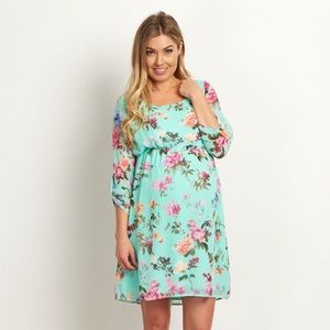 Pink Blush maternity shower dress